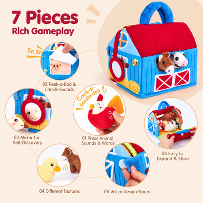 Montessori 7-Piece Baby Farm Toy Set