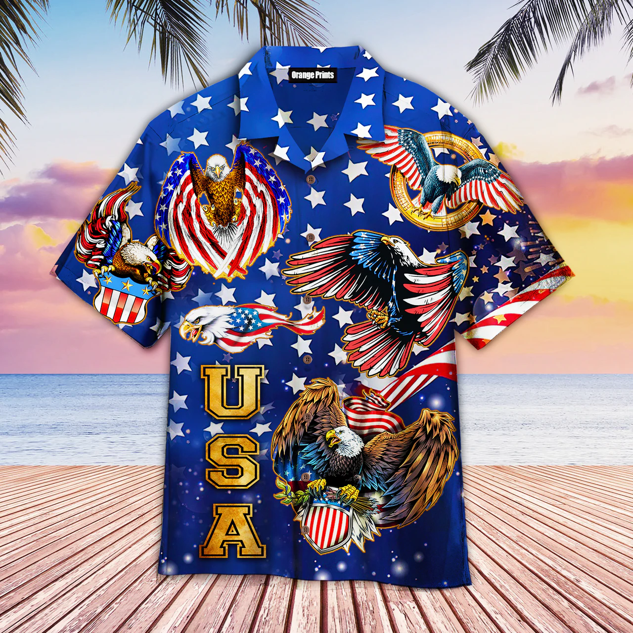 LE - 4th Of July Independence Day Eagles Hawaiian Shirt