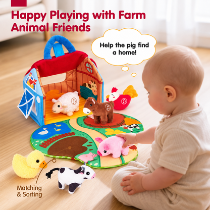 Montessori 7-Piece Baby Farm Toy Set