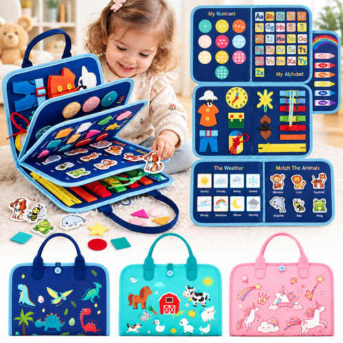 Lexirosa™ Montessori Busy Board for Toddlers
