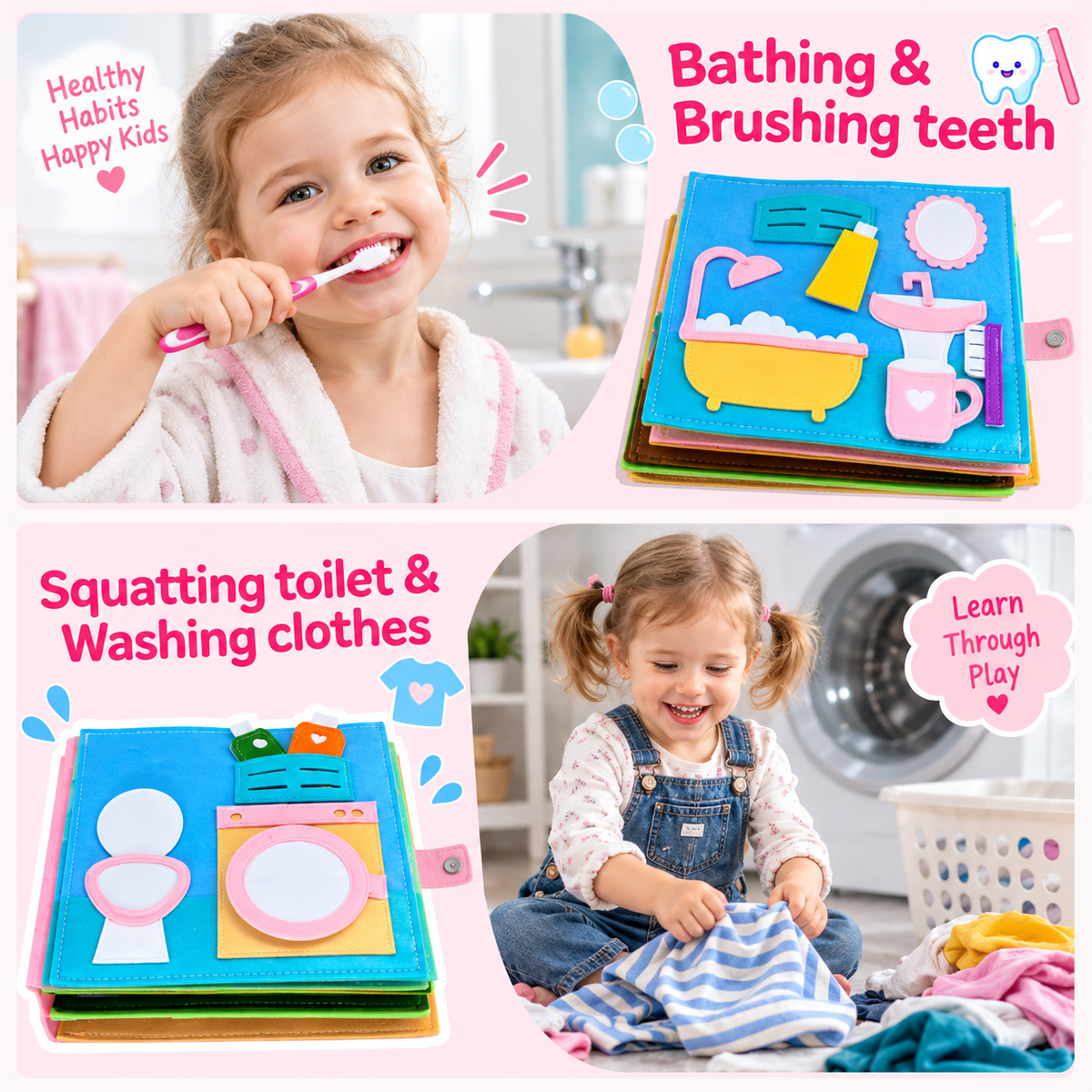 Lexirosa™ Montessori Felt Book For Toddlers