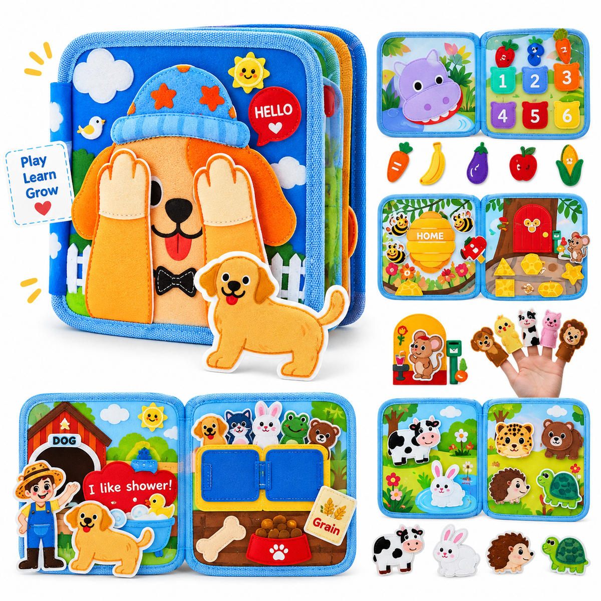 Lexirosa™ Montessori Felt Book For Toddlers