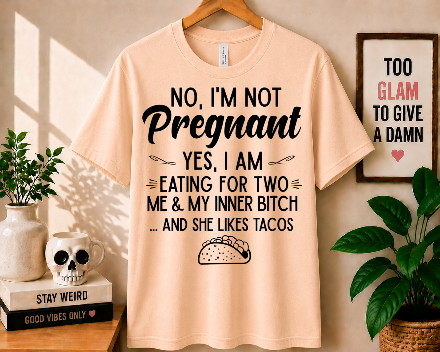 No, I'm Not Pregnant - Bella Canvas T-shirt