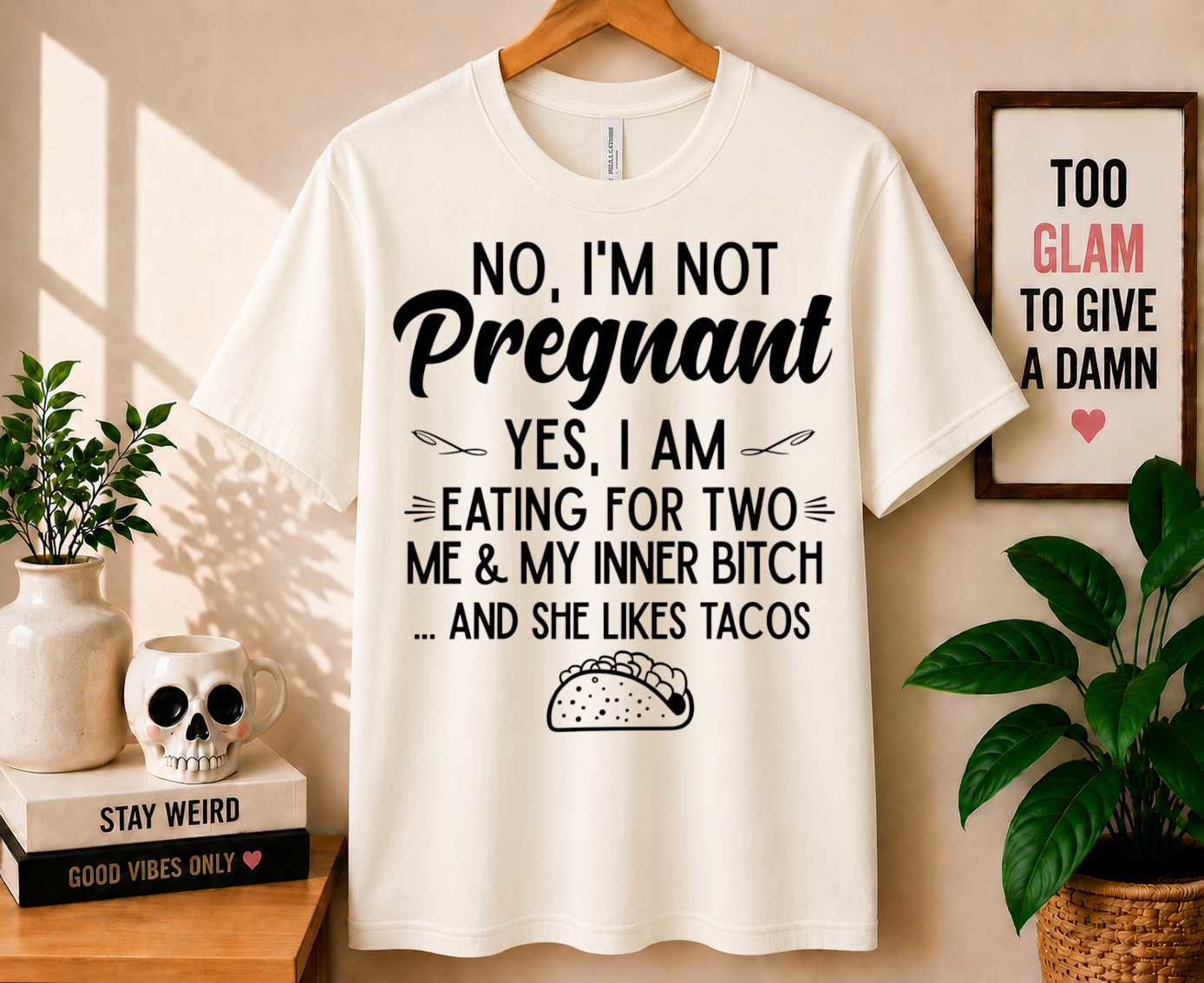 No, I'm Not Pregnant - Bella Canvas T-shirt