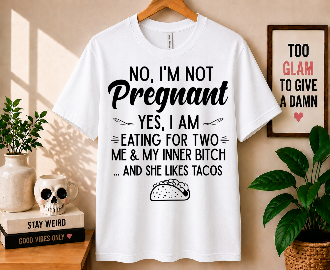 No, I'm Not Pregnant - Bella Canvas T-shirt